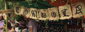 Tombola sign in olde font