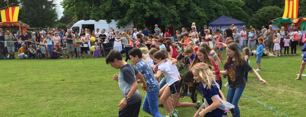 Children just starting a race