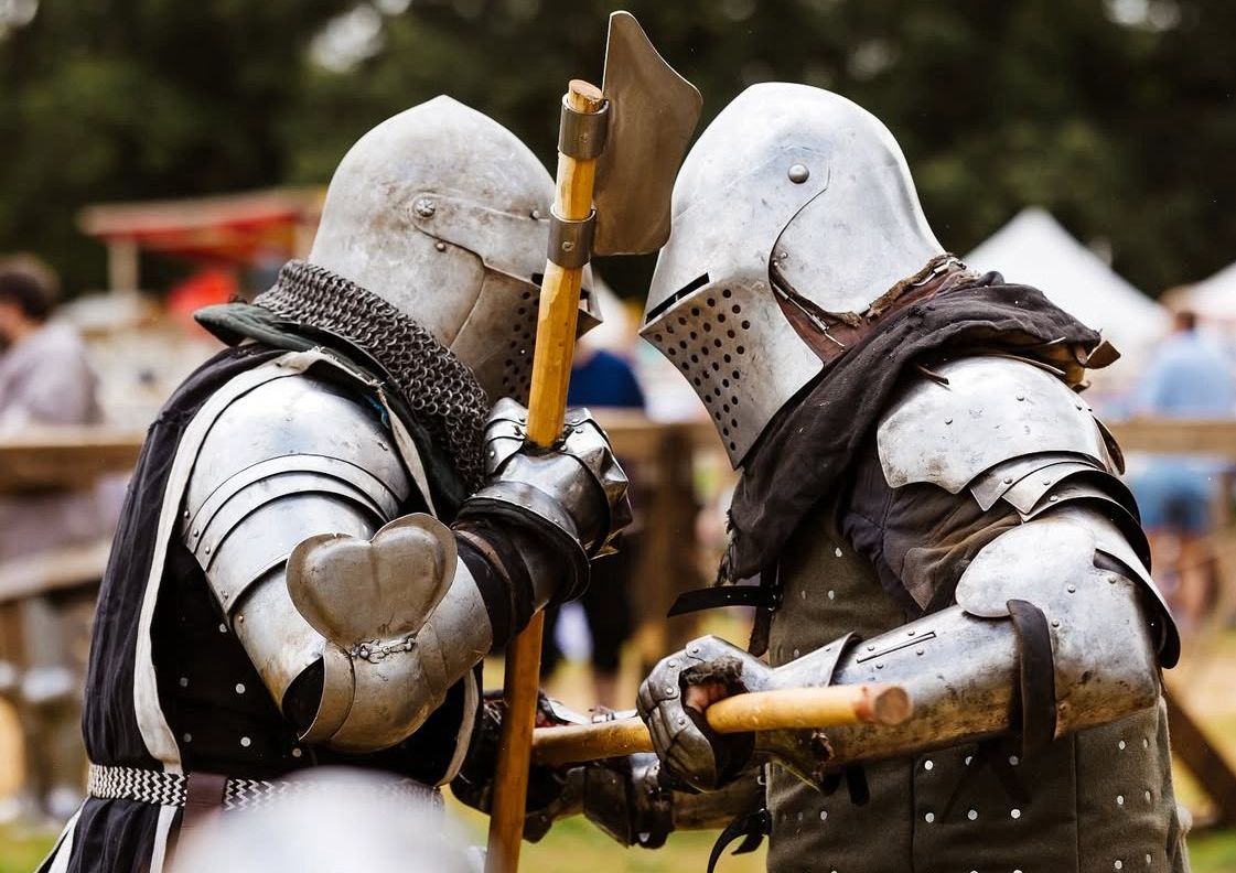 Two knights battle in one of the Invicta competitions