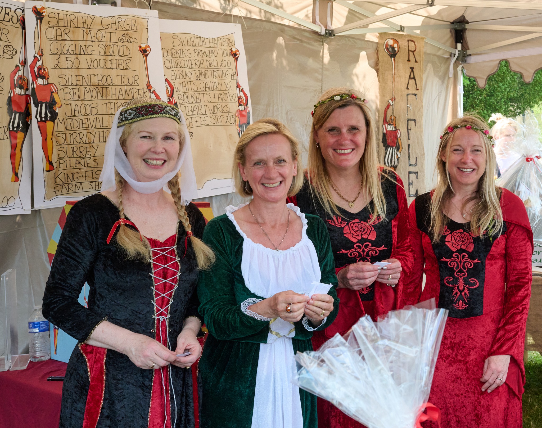 The reaffle team folding all those tickets